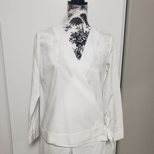 2/$20Massimo Dutti Cotton Wrap blouse